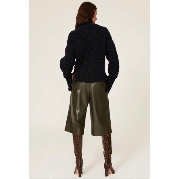 Phillip Lim Women's Black Chunky Knit Zip Up Cardigan Size S - Picture 9 of 9